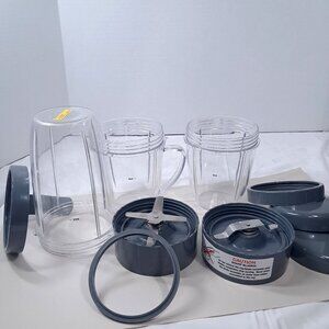 Nutribullet Magic Bullet Blender Nb-101S blade handle  cups lids rings set parts
